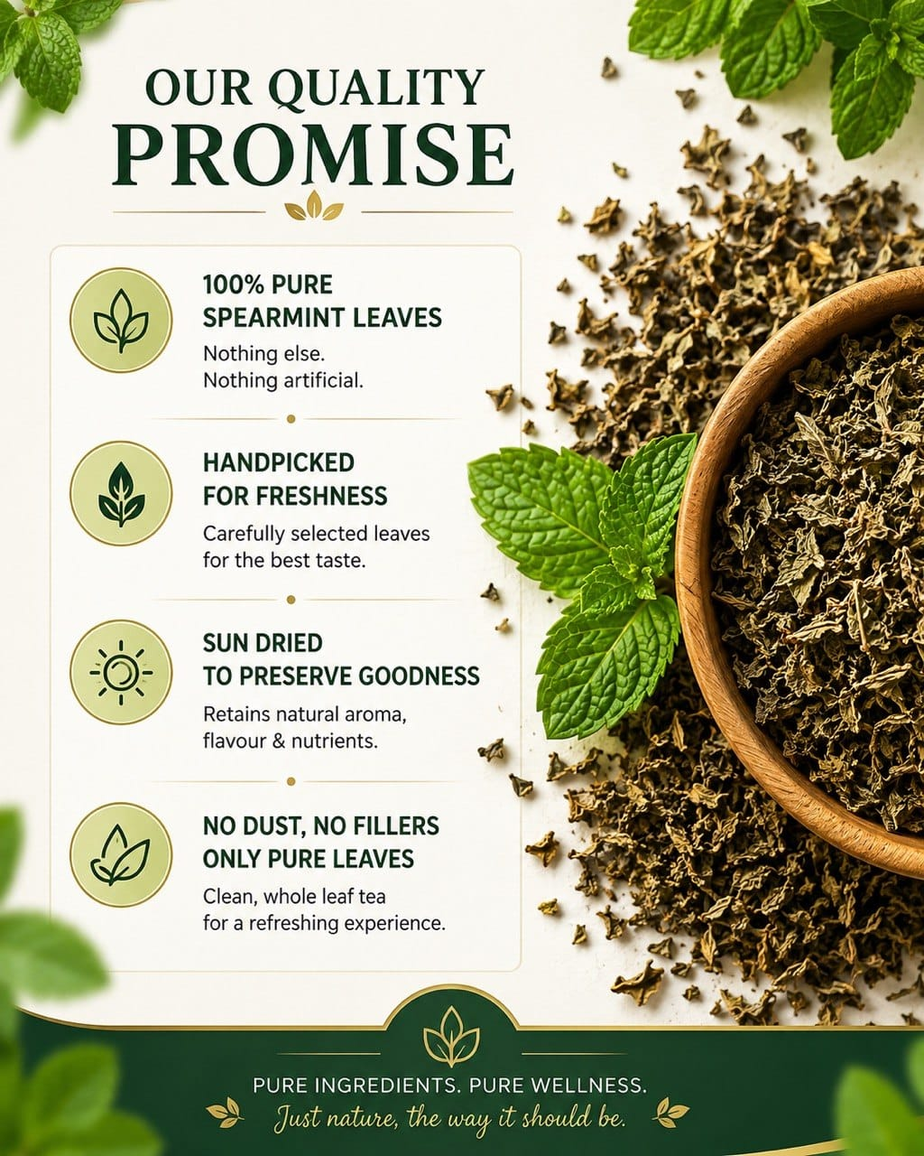 Pure Spearmint Herbal Tea — Our Quality Promise